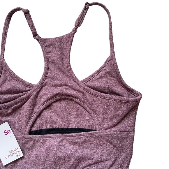 So Women’s Sporty Scoopneck Sports Bra Size S Adjustable Back Straps Athletic - Picture 6 of 7